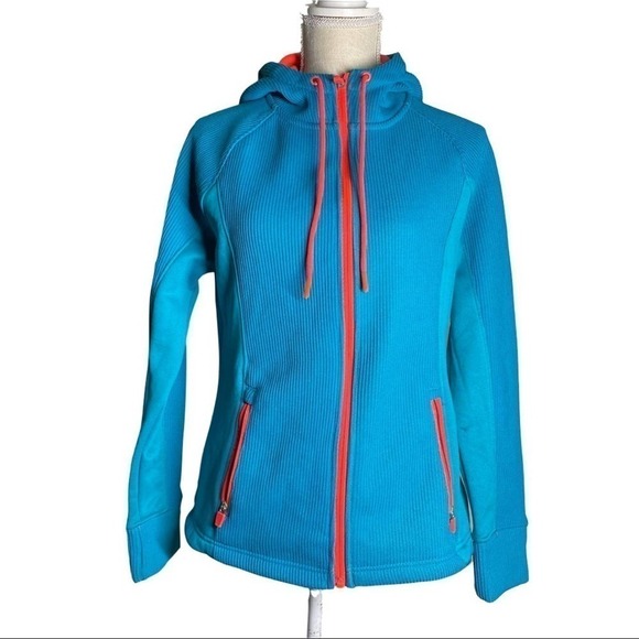 SWISS Tech blue hooded jacket size S - Picture 3 of 10